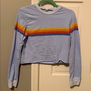 Cropped light blue sweater